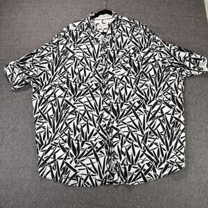 Report Collection‎ Shirt Mens 4XL Abstract Leaf Print Sustainable Modal
